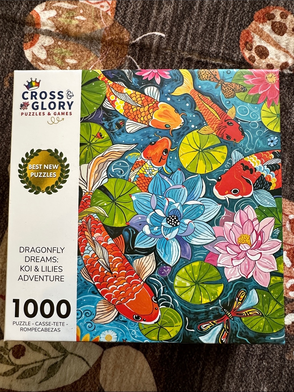 4/$50 SALE ❤️ Cross & Glory 1000 Piece Puzzle - Koi & Lilies